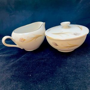Rose China beautiful Sugar and Creamer Set. ‘Marengo’ pattern.